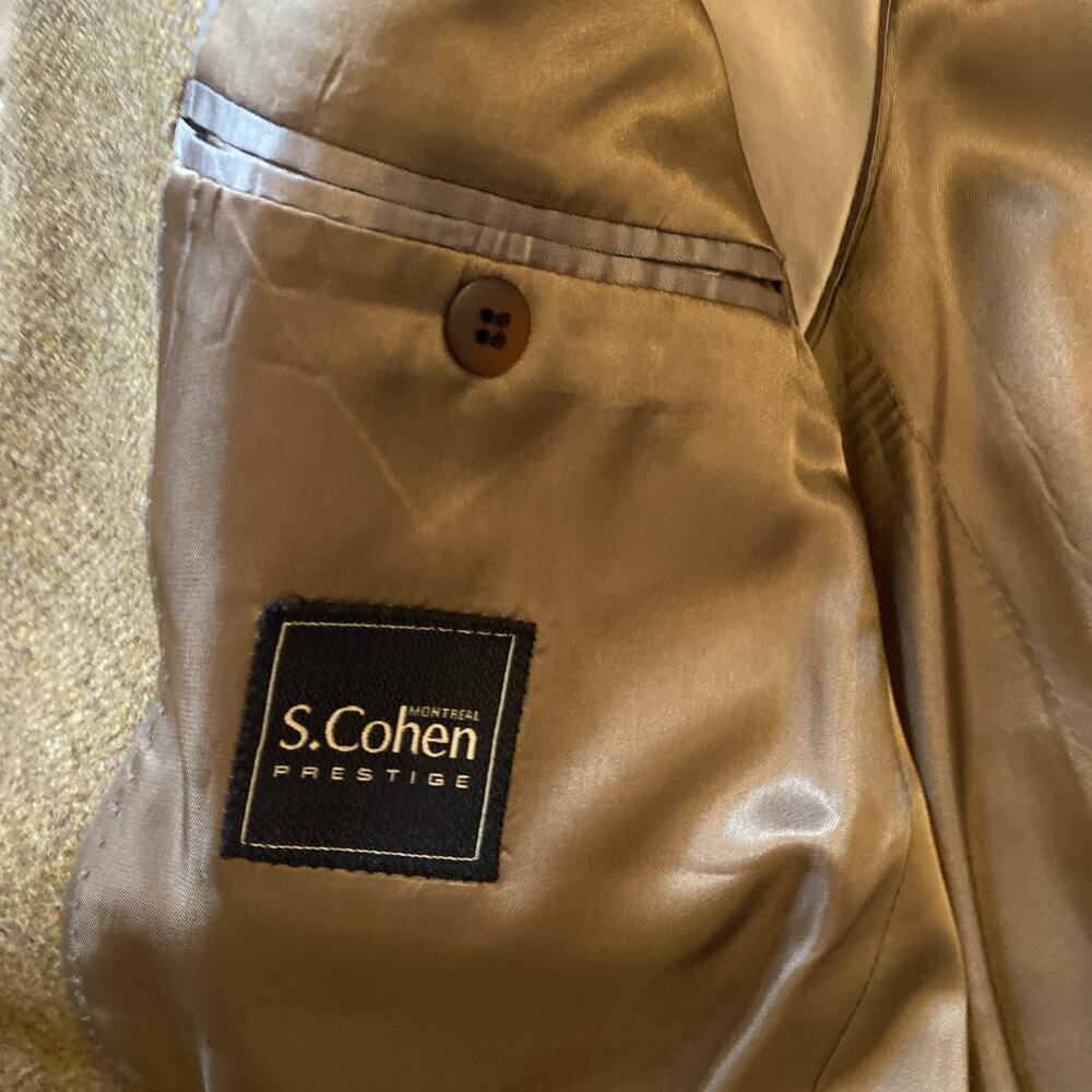 Vintage S. Cohen Montreal Prestige Lester Blazer 42R 100% Wool Check Canada - Picture 9 of 10